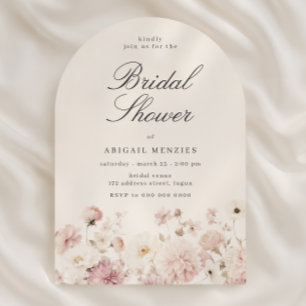 Schöne elegante florale Brautparty Einladung