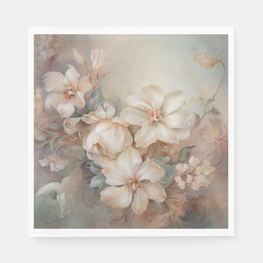 Schöne, elegante Florals Serviette (Vorderseite)