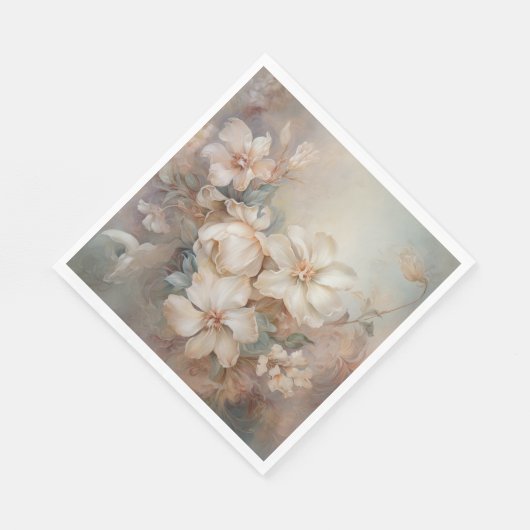 Schöne, elegante Florals Serviette (Ecke)