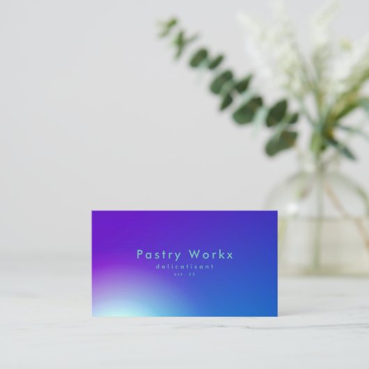 Schöne Elegante Gradient Designer Visitenkarte (Stehend Vorderseite)