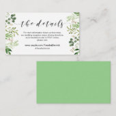 Schöne, elegante Grünanlage, Schwarz, Details zur Begleitkarte (Vorne/Hinten)