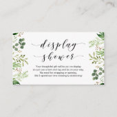 Schöne elegante Grünanlage, schwarz, Display-Dusch Begleitkarte (Vorderseite)