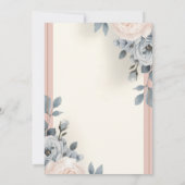 Schöne Elegante Hochzeit mit Flora Einladung (Rückseite)