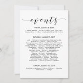 Schöne elegante Hochzeittimeline-/routen-Karte Einladung (Vorderseite)