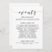 Schöne elegante Hochzeittimeline-/routen-Karte Einladung (Vorne/Hinten)