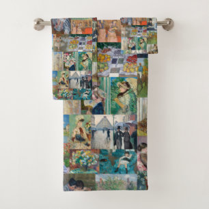 Schöne Elegante Impressionistische Kunst Badhandtuch Set