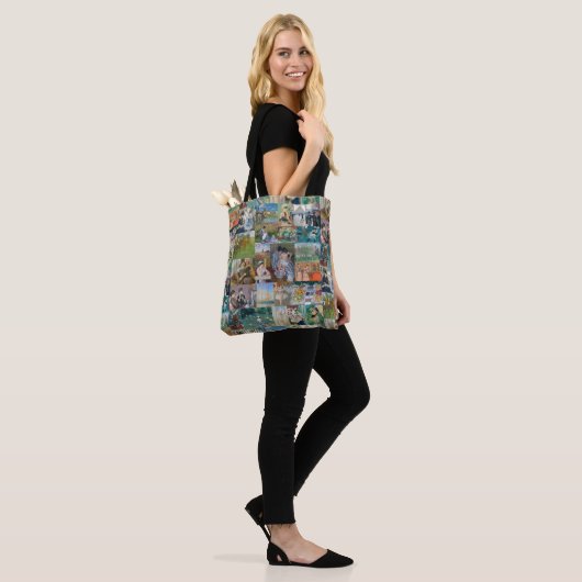 Schöne Elegante Impressionistische Kunst Tasche (Am Model)