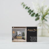 Schöne Elegante Innenarchitektur Mirror Visitenkarte (Stehend Vorderseite)