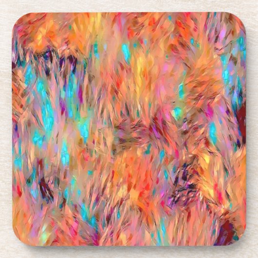 Schöne elegante Jewel Tones Nahtloses Muster Getränkeuntersetzer (Vorderseite)