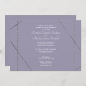 Schöne Elegante Lavender Wedding Einladung (Vorne/Hinten)