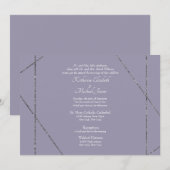 Schöne Elegante Lavender Wedding Einladung (Vorne/Hinten)
