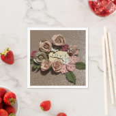 Schöne, elegante Liebe und Glitzer Serviette (Beispiel)