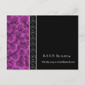 Schöne elegante Lila Rose Hochzeit Einladung (Rückseite)