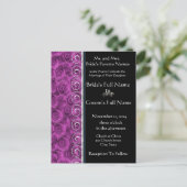 Schöne elegante Lila Rose Hochzeit Einladung (Stehend Vorderseite)