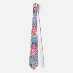 Schöne elegante Mädchenhaft vintage Rosen Blumen Krawatte
