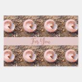 Schöne Elegante Muschel in Pale Pink Geschenkpapier Set (Vorderseite 2)