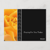 Schöne Elegante Orange Rose Christlich fördern Postkarte (Rückseite)