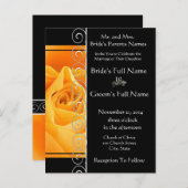 Schöne elegante Orange Rose Einladung zur Hochzeit (Vorne/Hinten)