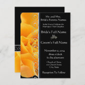 Schöne elegante Orange Rose Einladung zur Hochzeit (Vorne/Hinten)