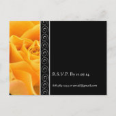 Schöne elegante Orange Rose Einladung zur Hochzeit (Rückseite)