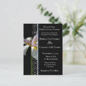 Schöne Elegante Orchid Hochzeit Einladung (Stehend Vorderseite)