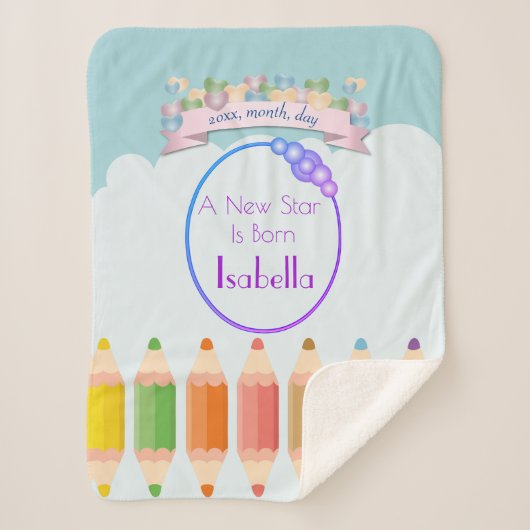 Schöne Elegante Pastelfarben Sherpadecke (Vorderseite)