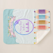 Schöne Elegante Pastelfarben Sherpadecke (Vorderseite (Horizontal))