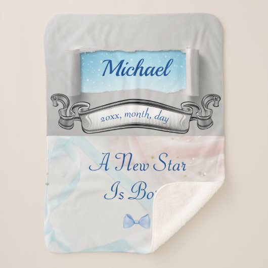 Schöne Elegante Pastelfarben Sherpadecke (Vorderseite)