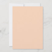 Schöne Elegante Peach & White Floral Wedding Einladung (Rückseite)