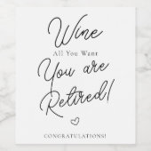 Schöne Elegante Pension Weinkarte Weinetikett (Einzelnes Label)