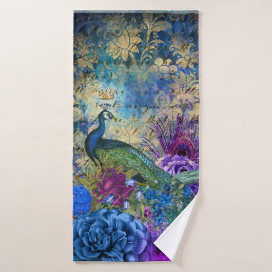 Schöne Elegante Pfauenpfauen Badetuch Set (Badehandtuch)