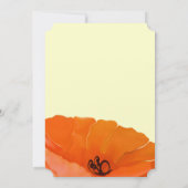 Schöne elegante Poppy Hochzeit Einladung (Rückseite)