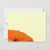 Schöne elegante Poppy Hochzeit Einladung (Rückseite)