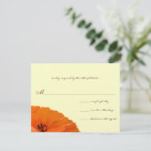 Schöne elegante Poppy Hochzeit Einladung (Stehend Vorderseite)