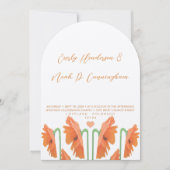 Schöne elegante Poppy Hochzeit Einladung (Vorderseite)