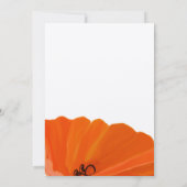 Schöne elegante Poppy Hochzeit Einladung (Rückseite)