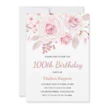 Schöne Elegante Rose Frauen 100. Geburtstag