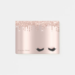 Schöne Elegante Rose Gold Glitzer Tropfen Imitate Post-it Klebezettel