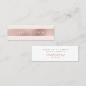 Schöne Elegante Rose Rosa Rosa Mini Visitenkarte (Vorne/Hinten)