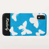 Schöne elegante Schmetterlinge Monogramm Case-Mate iPhone Hülle (Rückseite (Horizontal))