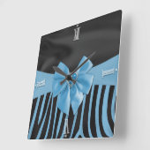 Schöne elegante Seidenstoffe Effekte zebra Quadratische Wanduhr (Winkel)
