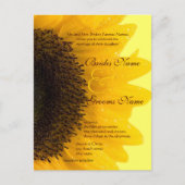 Schöne elegante Sonnenblume Einladung (Vorderseite)