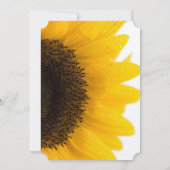 Schöne elegante Sonnenblume Einladung (Rückseite)