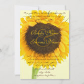 Schöne elegante Sonnenblume Einladung (Vorderseite)