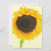 Schöne elegante Sonnenblume Einladung (Rückseite)