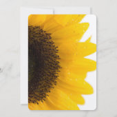 Schöne elegante Sonnenblume Einladung (Rückseite)