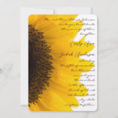 Schöne elegante Sonnenblume Einladung (Vorderseite)