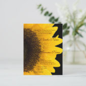 Schöne elegante Sonnenblume Einladung (Stehend Vorderseite)