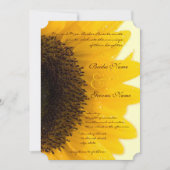 Schöne elegante Sonnenblume Einladung (Vorderseite)