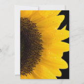 Schöne elegante Sonnenblume Einladung (Rückseite)